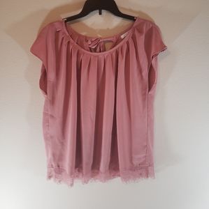 LC Lauren Conrad Blouse - Pink/Rose - XL